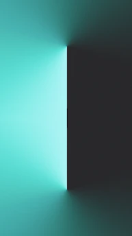 Abstract art piece blending black, white, and cyan tones symbolizing balance and insight.