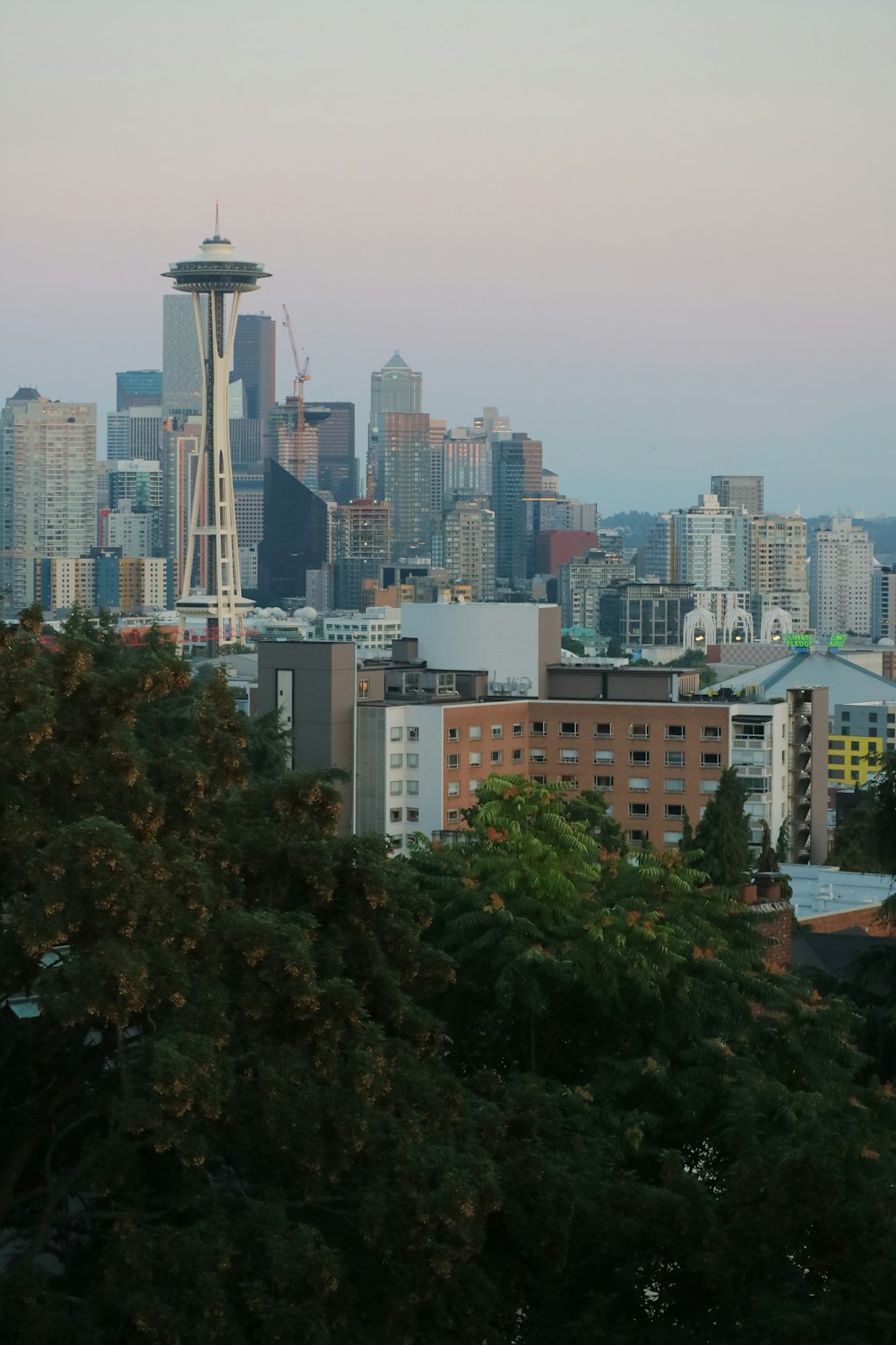 a view of a city from a hill