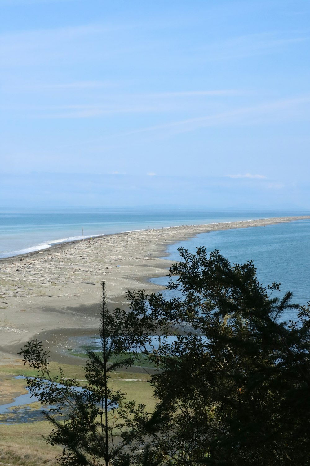 a view of a beach and a body of water