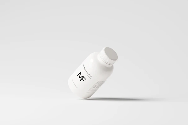 A sleek, modern pharmaceutical warehouse with secure packaging and international shipping labels.
