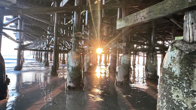A close-up view of elegant pier caps installed on wooden posts under soft natural light.