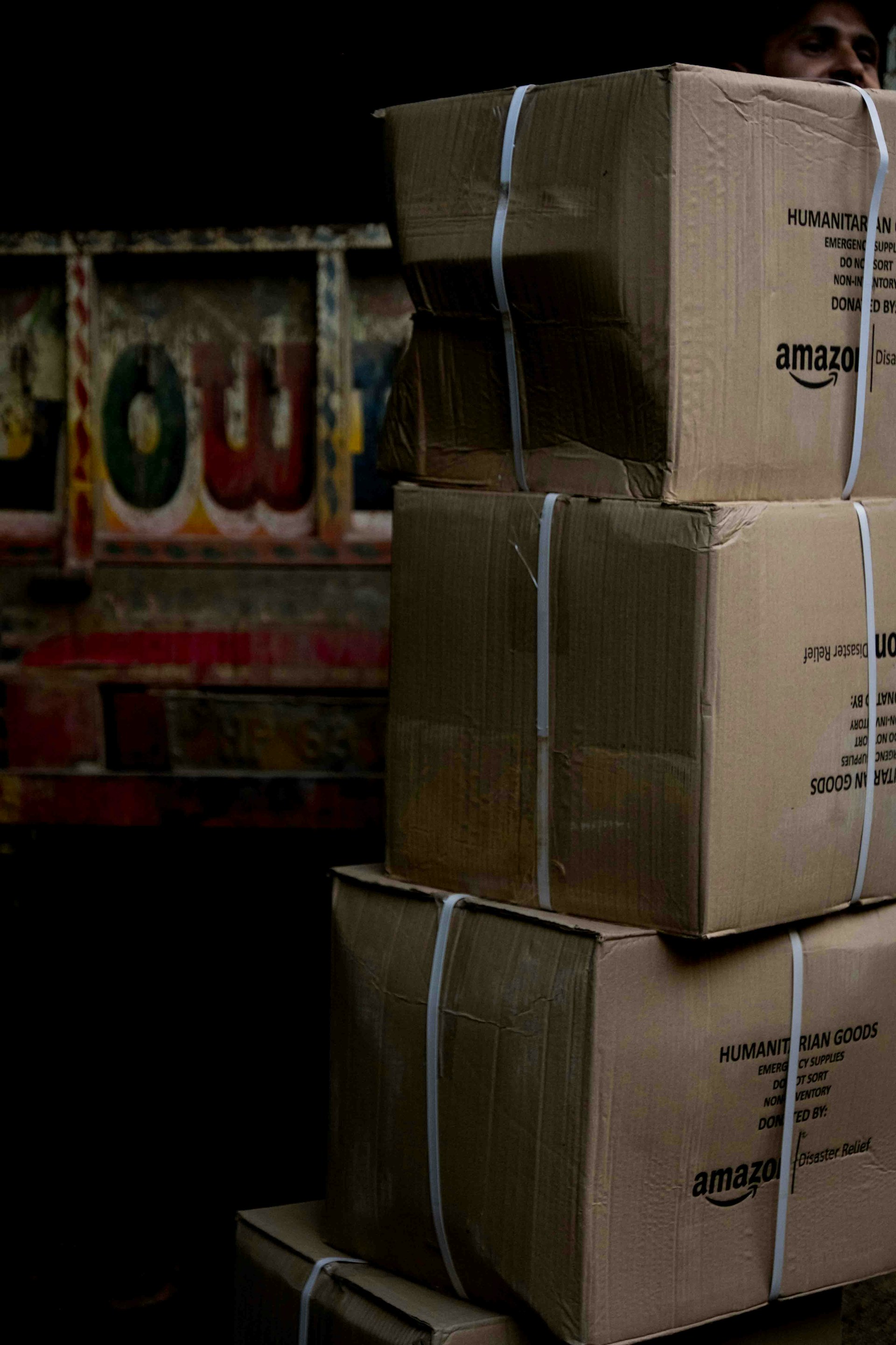 a stack of boxes stacked on top of each other