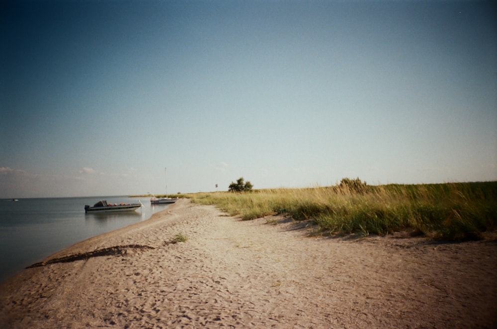 a boat that is sitting in the water