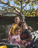 A happy family enjoying peace of mind.