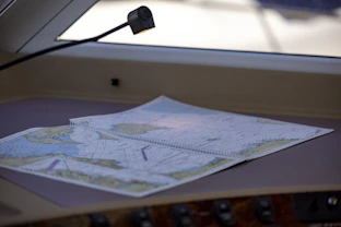 a close up of a map on a table