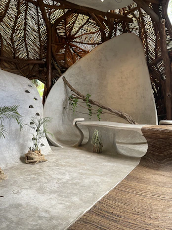 Stylish alternative wood décor elements blending natural and modern vibes