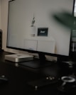 A sleek gadget on a minimalist desk setup.