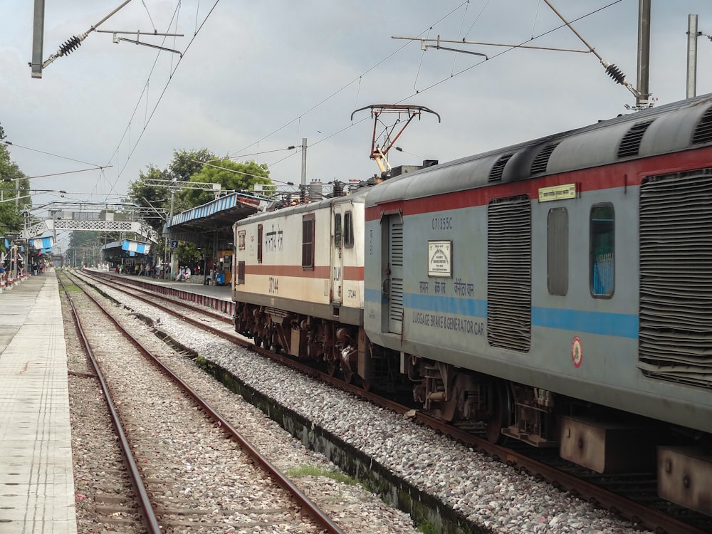 a train on the tracks at a train station