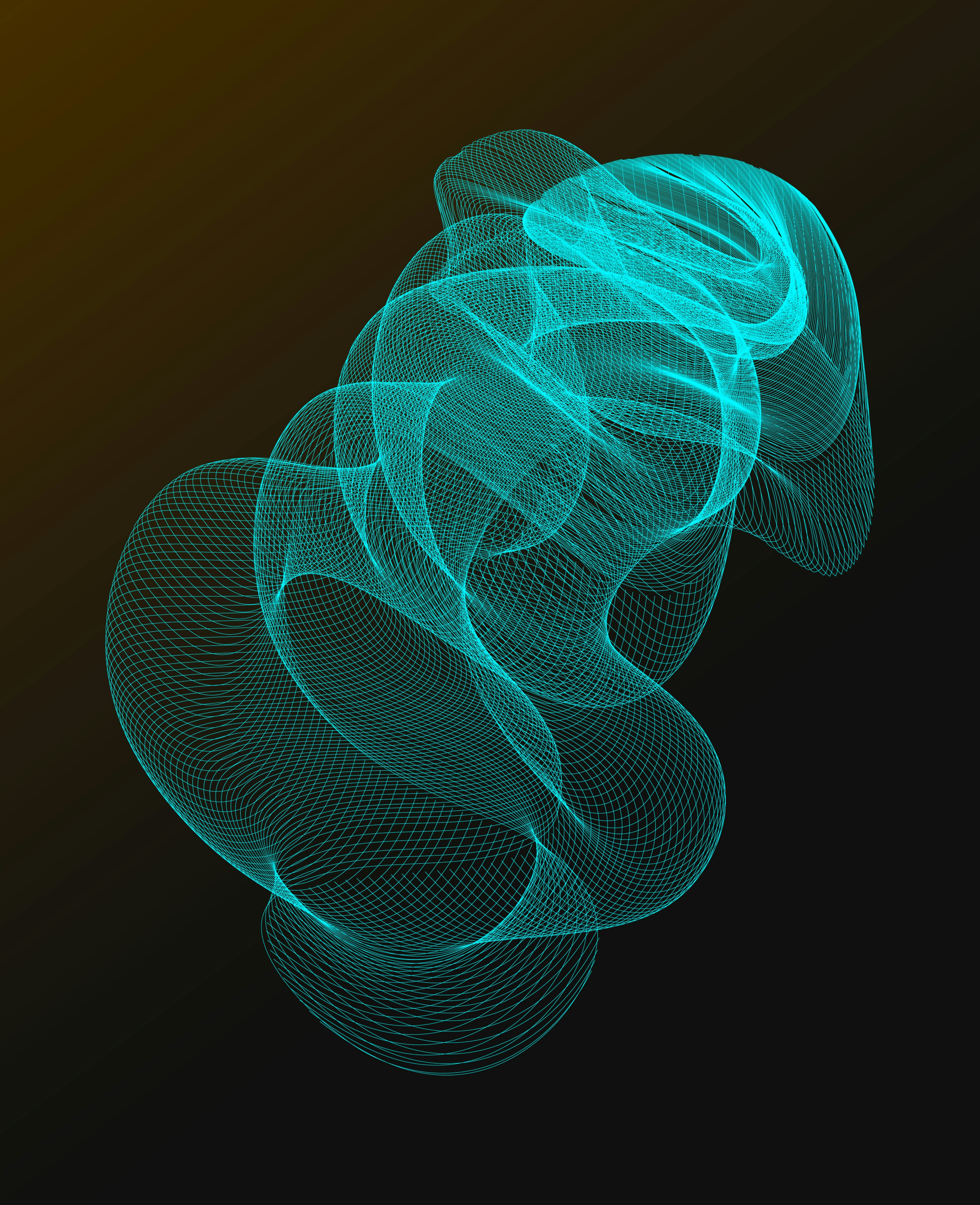 A computer generated image of a wave on a black background photo – Free ...
