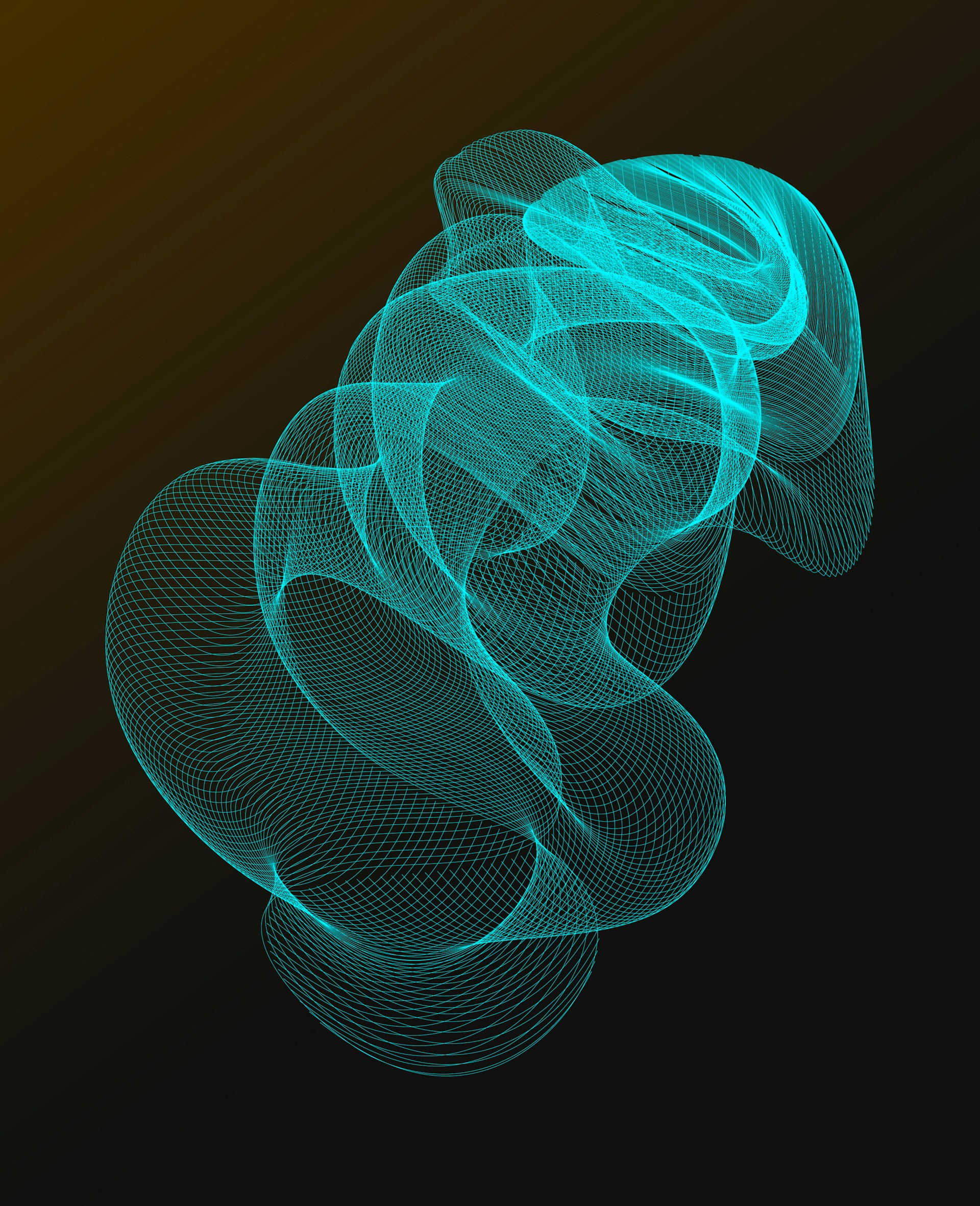 a computer generated image of a wave on a black background