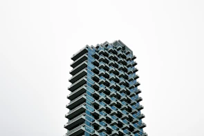 a very tall building with lots of windows