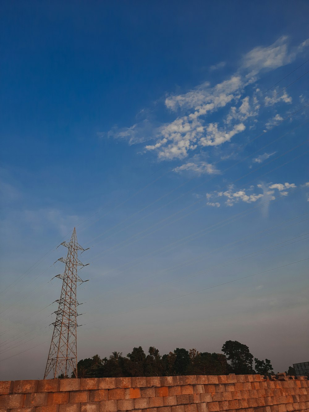 a view of a building with a sky in the background