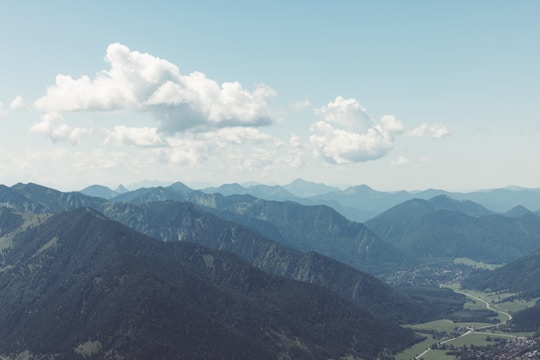 A panoramic view of the Pyrenees mountains with lush green valleys in Navarra.