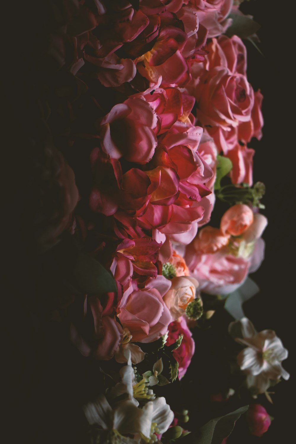 a bunch of flowers that are on a table