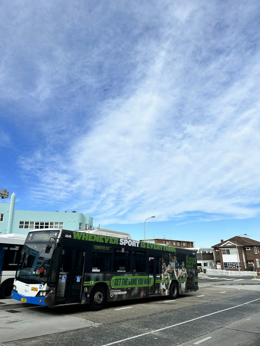 a bus parked on the side of the road