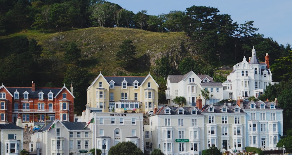 a large group of houses on a hill side