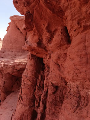 Close-up of rugged sandstone formations glowing in warm light.
