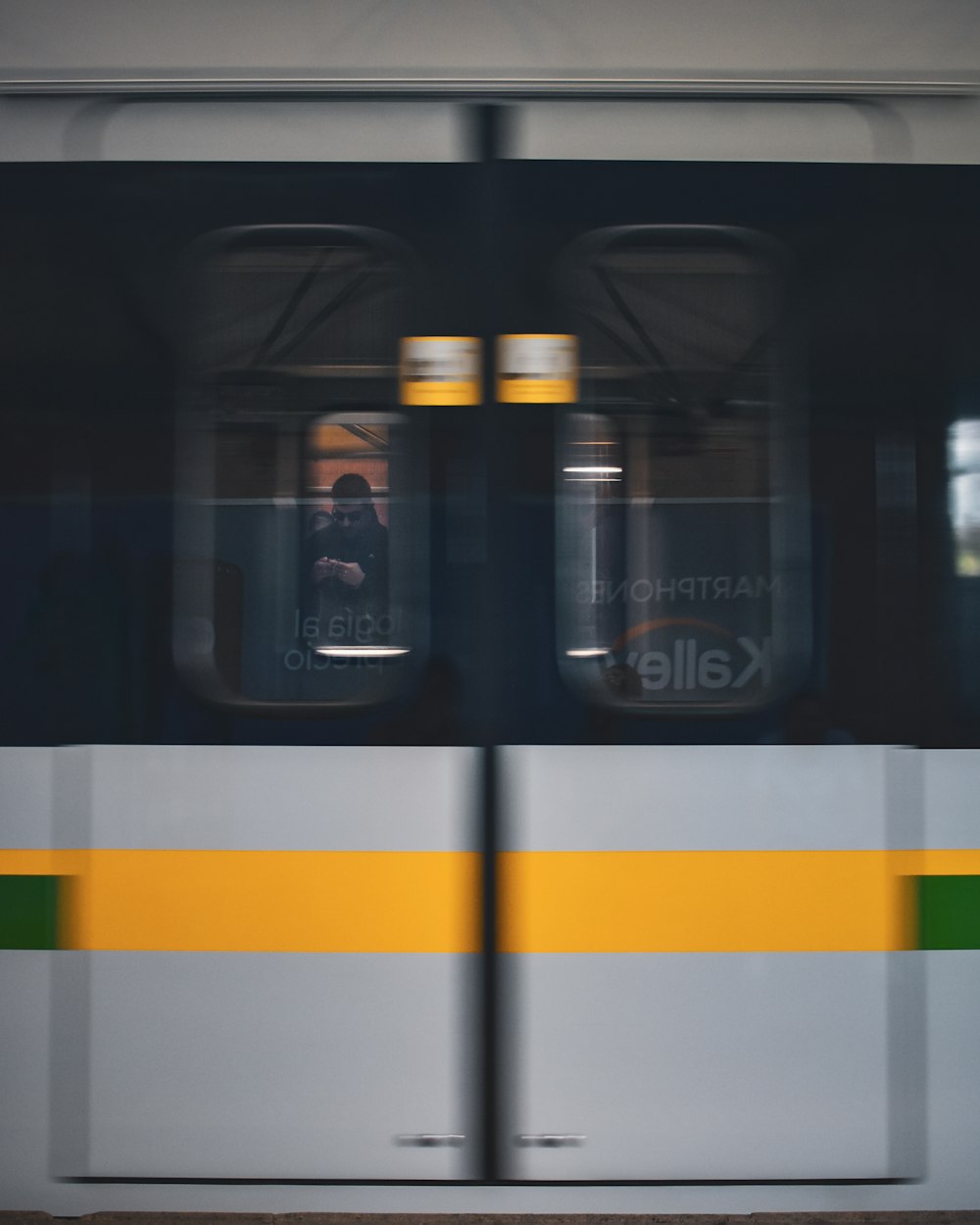 a close up of a train with its doors open