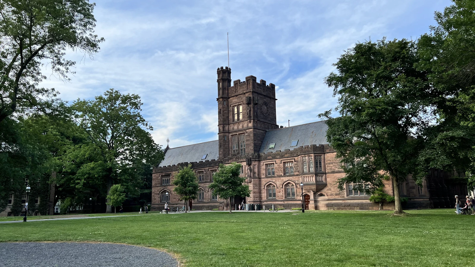 Clock tower building at Princeton University, New Jersey