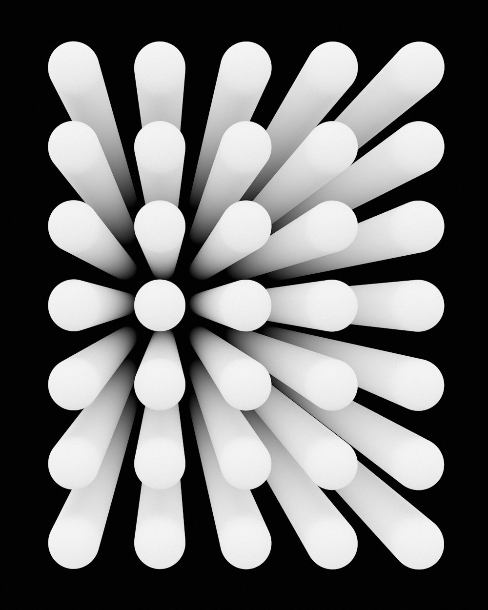 Ein Schwarz-Weiß-Foto eines kreisförmigen Objekts