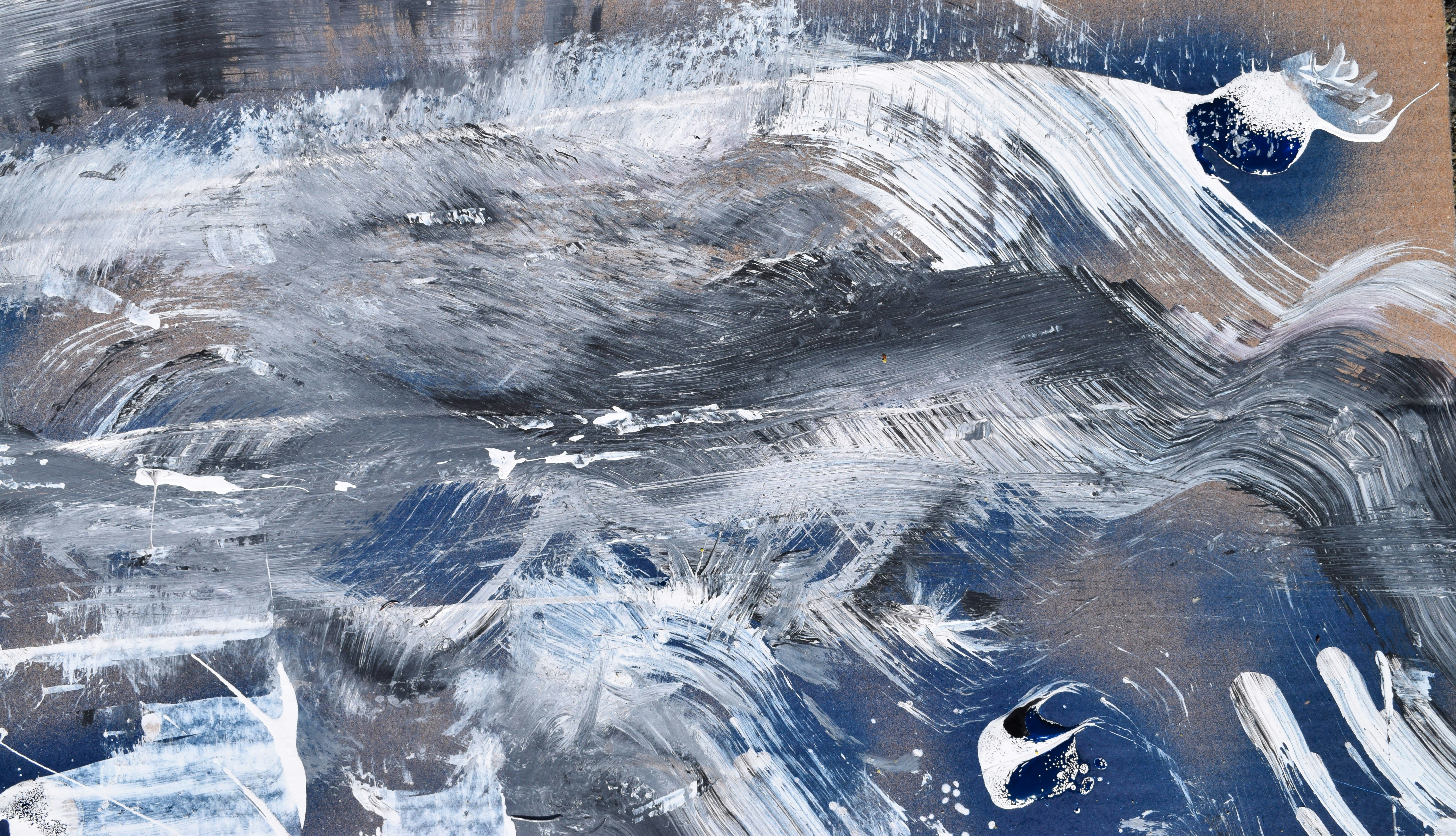 a painting of a horse with a blue sky in the background