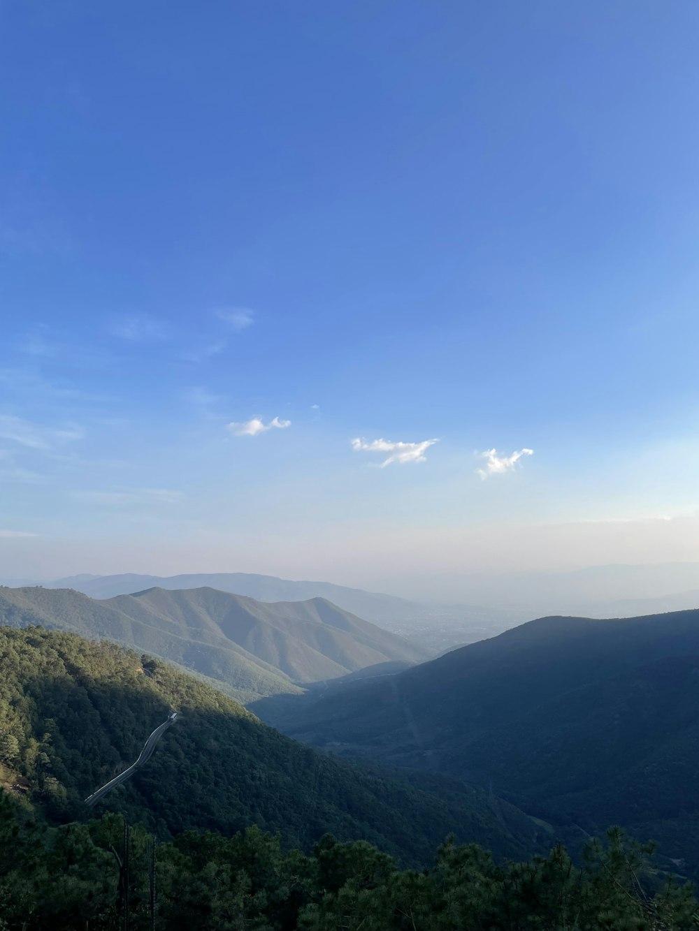 a scenic view of the mountains and valleys