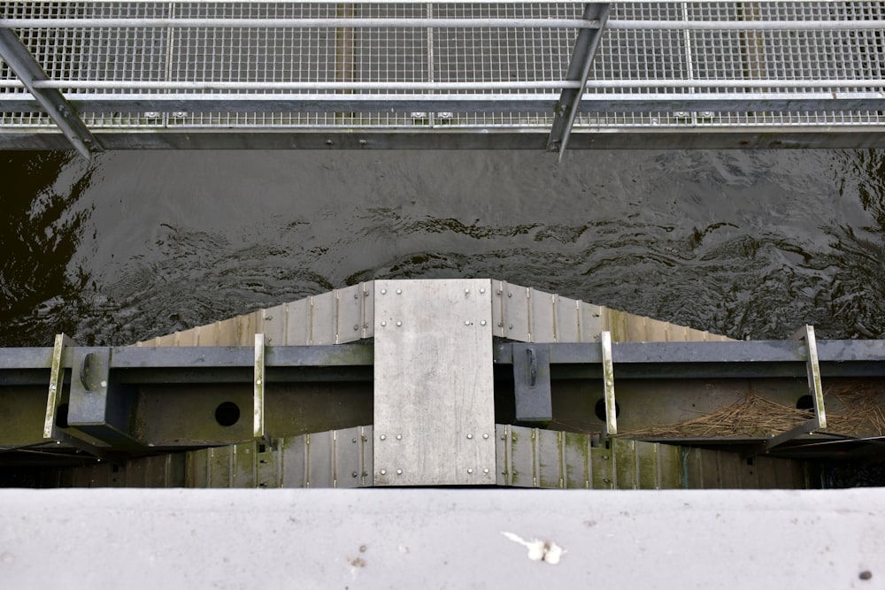 a view of a bridge over a body of water