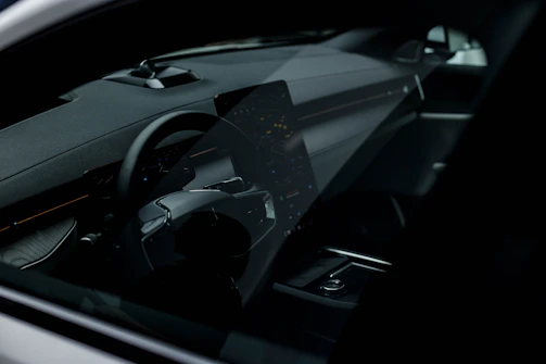 High-resolution photo of a car interior with tinted windows showcasing clarity.