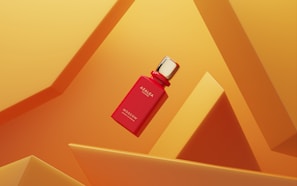 A bottle of perfume sitting on top of a table