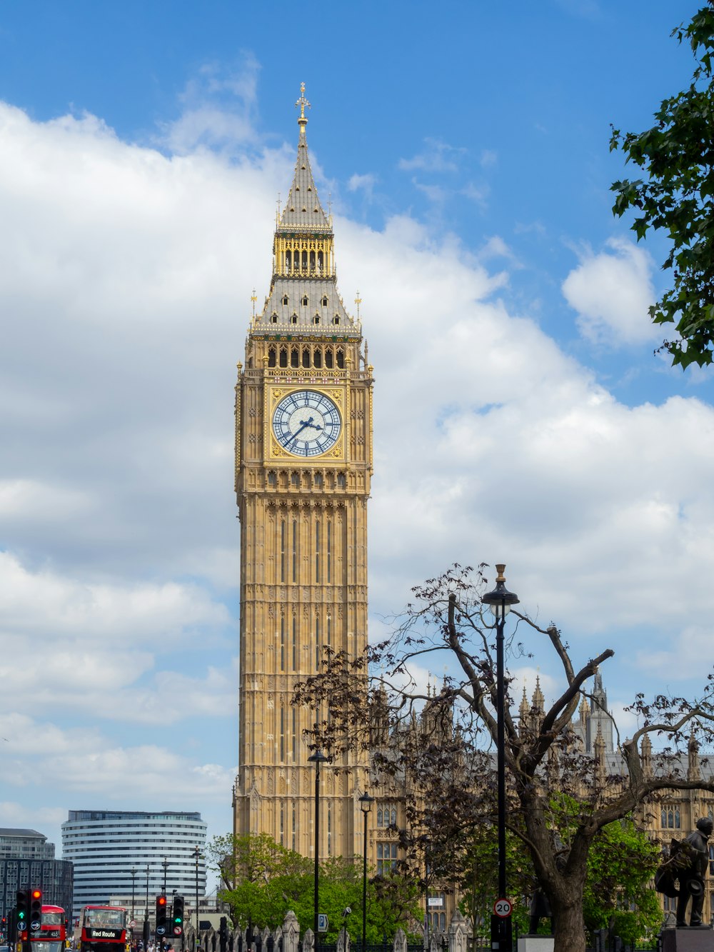 the big ben clock tower towering over the city of london