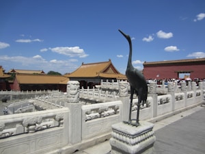 Stone Crane Statue