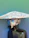a close up of a hat with sunglasses on top of it