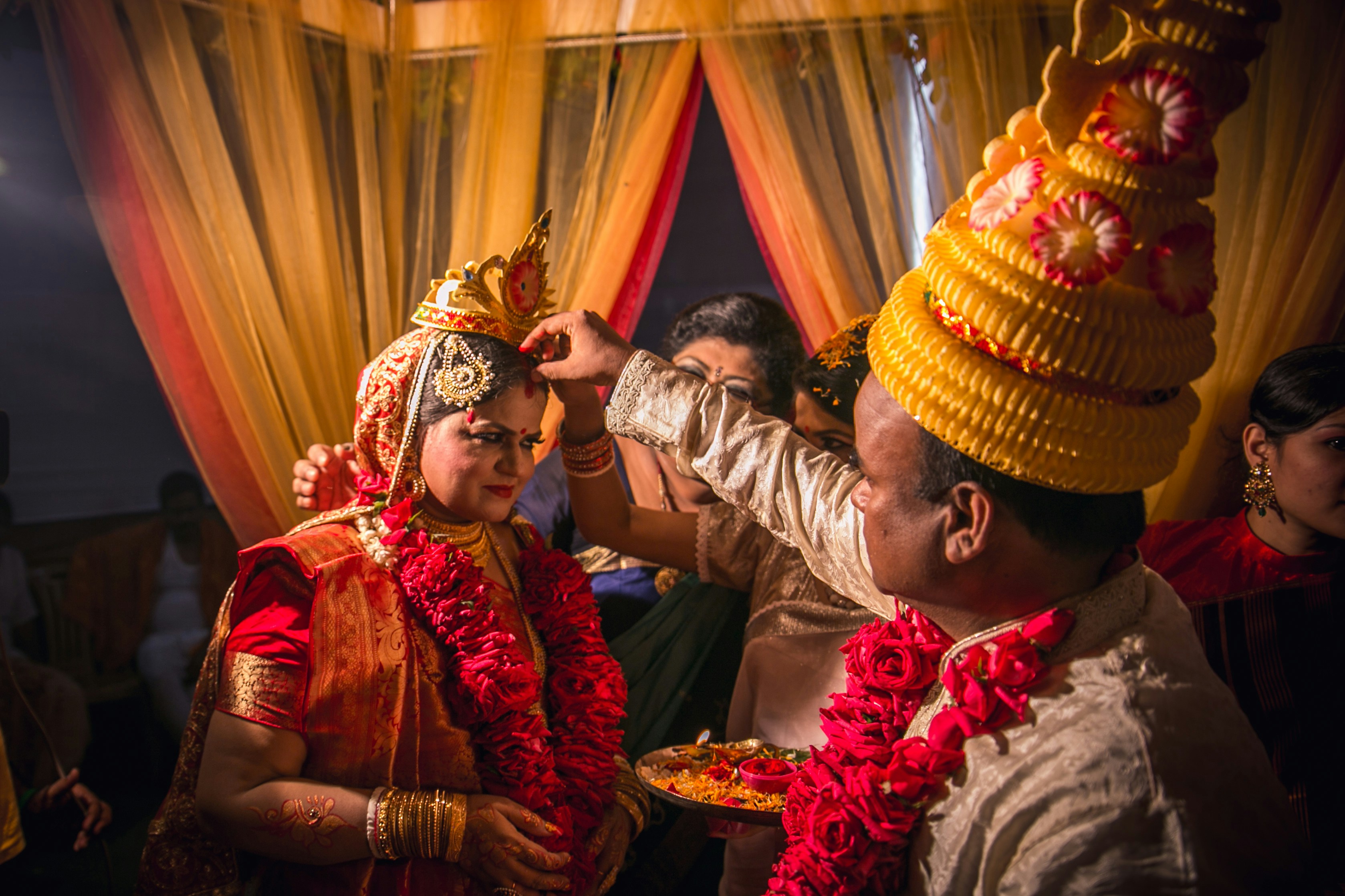 Traditional wedding gathering