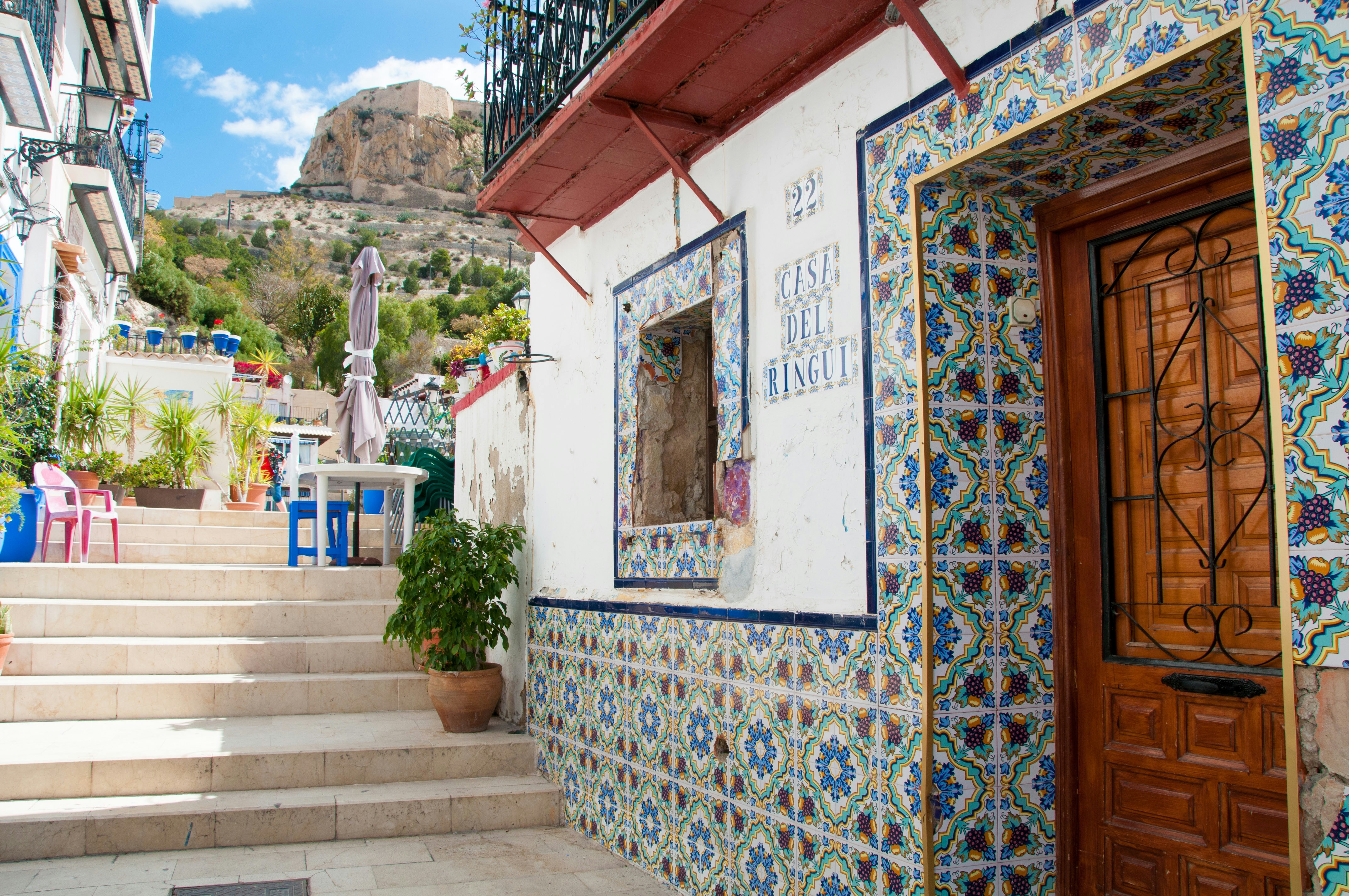 On the Calle Dean Gazorra in Alicante Spain outside the Villa Susan. Nikon D300.