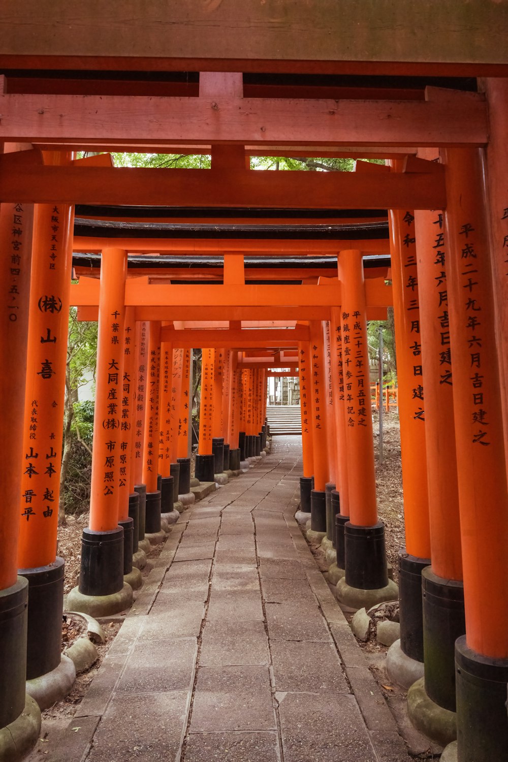 a walkway lined with orange tori tori tori tori tori tori tori tori tori tori tori