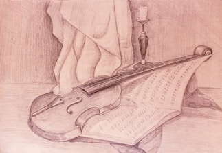 An artistic representation of poetry and music.