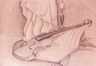 Detailní záběr na klavírní a violoncello siluety v elegantním prostředí.