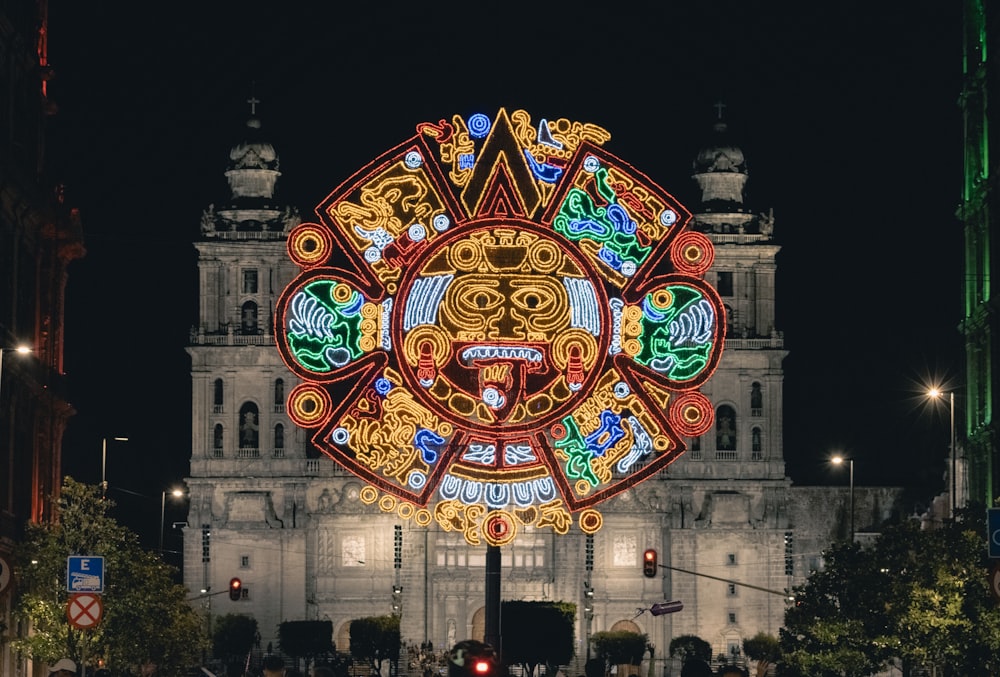 a large clock on the side of a building