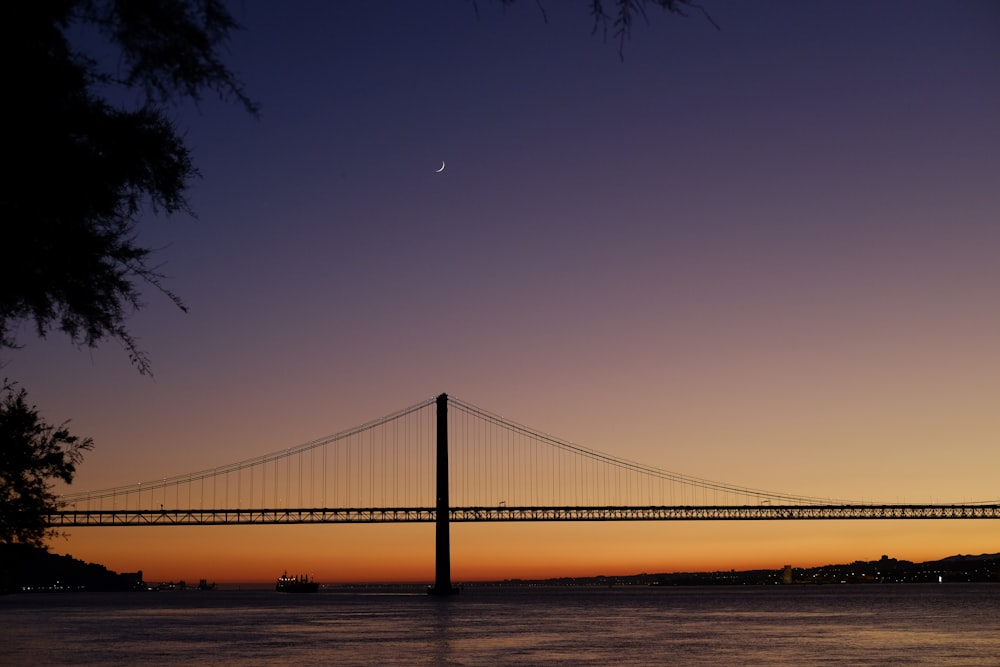 a large bridge spanning over a body of water