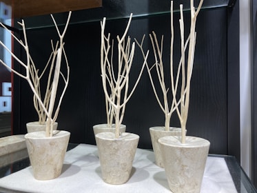 Minimalist wooden sculptures from Kyoto, showcasing delicate lines and natural textures.