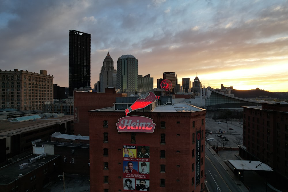 a view of a city from a high building