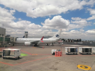 Passengers happily boarding a plane in Guadalajara's airport.