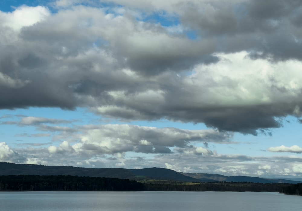 a large body of water surrounded by mountains