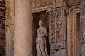 Illustration of Roman era with societal restrictions on female pleasure.