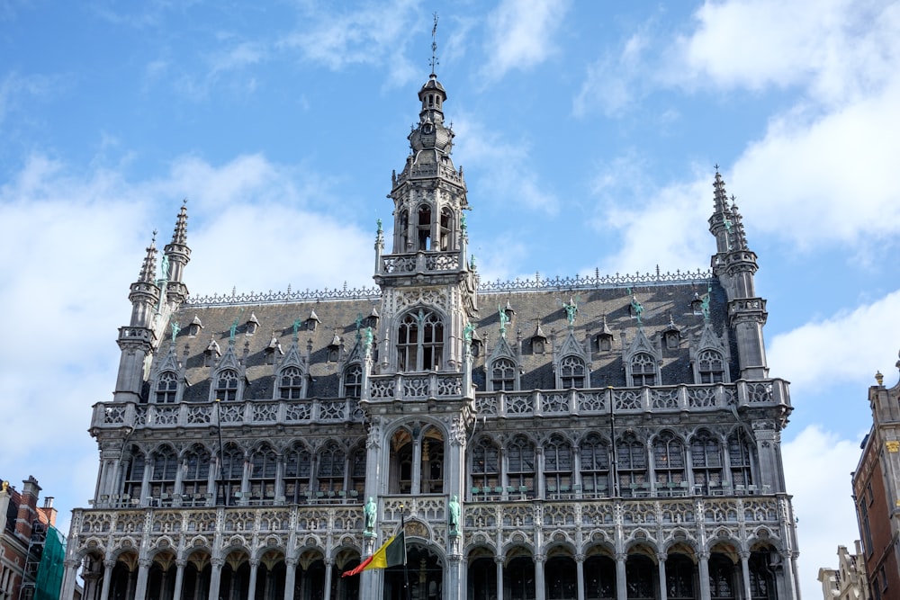 a large building with a clock tower on top of it