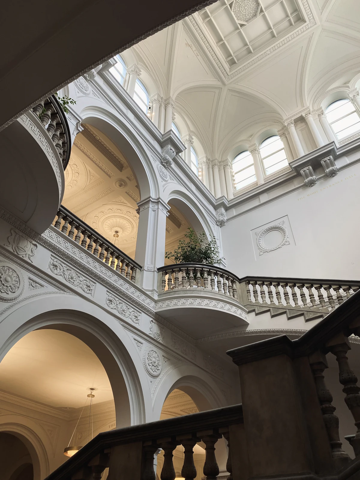 Neoclassical stair and balustrade. Illustrative editorial image, not a photograph of Autumn Lane Estate.