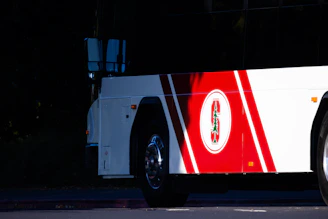 A fleet of sleek trucks and buses symbolizing transportation services.