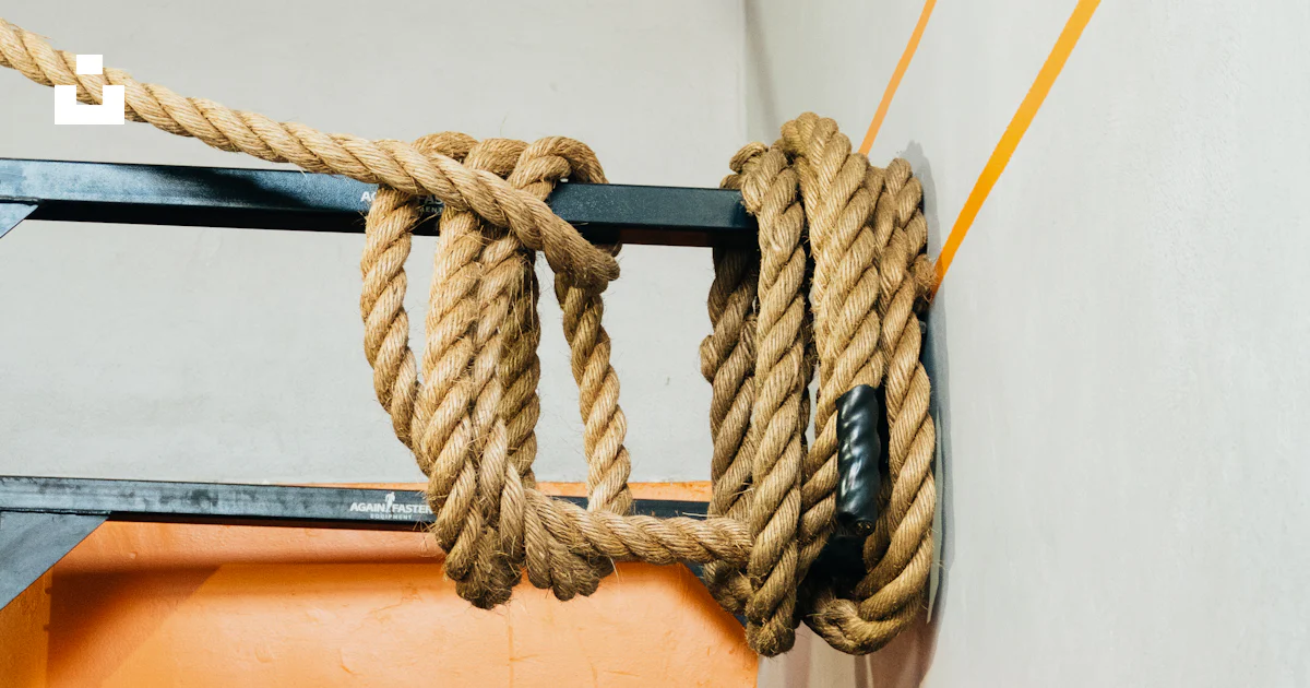 A close up of a rope hanging on a wall photo – Free Rope Image on Unsplash