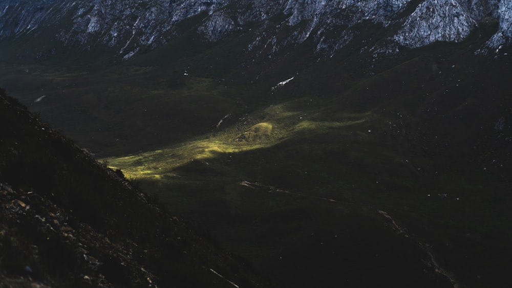 Blick auf die Berge von oben