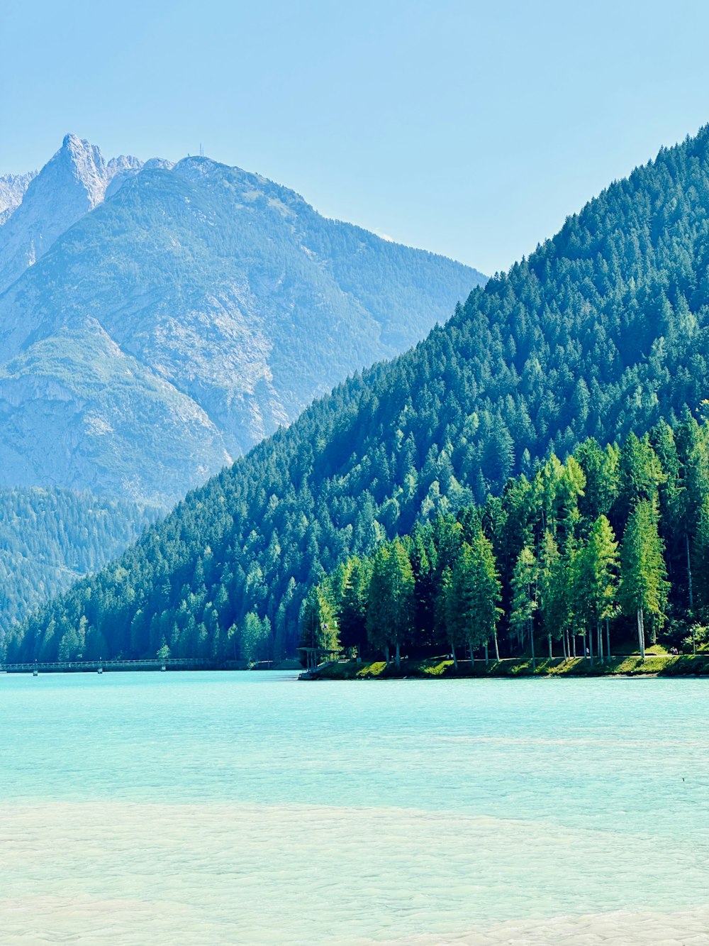 a large body of water surrounded by mountains